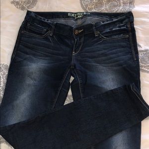 Dark Distressed Zelda Skinny Jeans